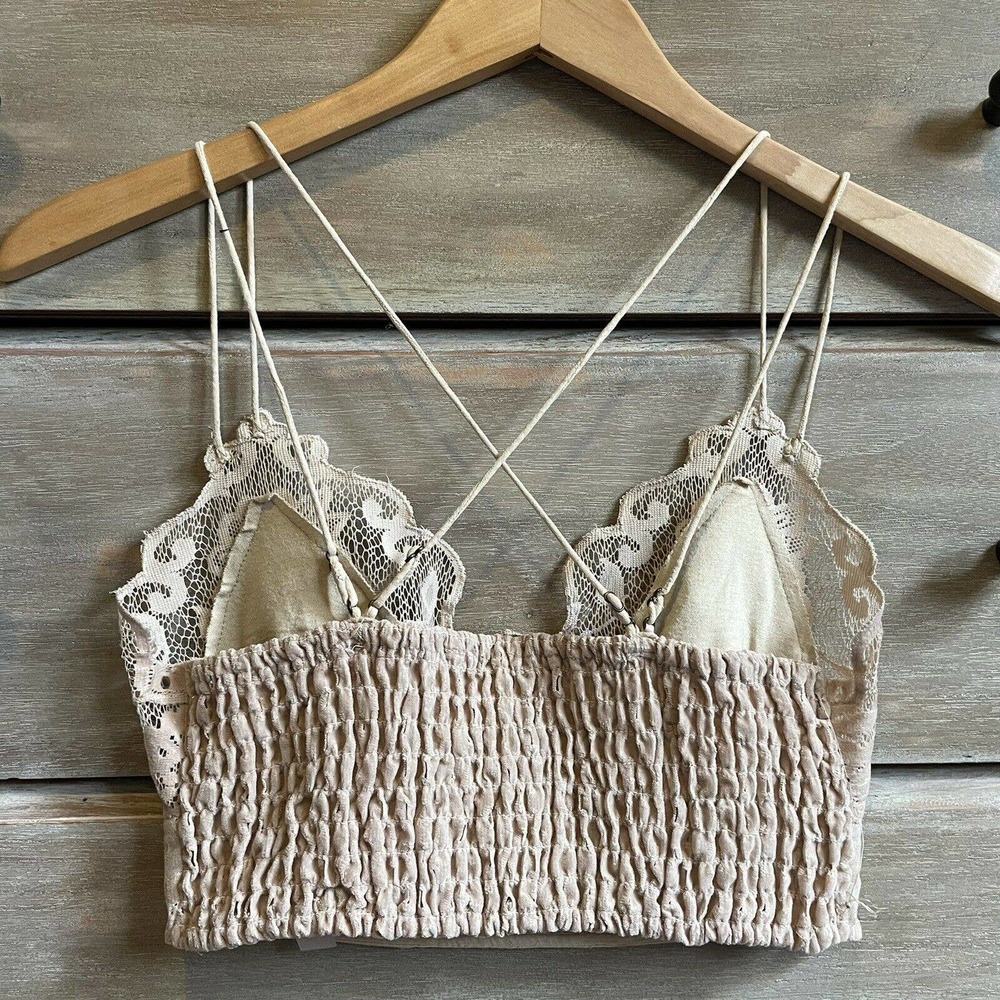 Free People FP One Adella Flocked Velvet Lace Bralette - Picture 5 of 7